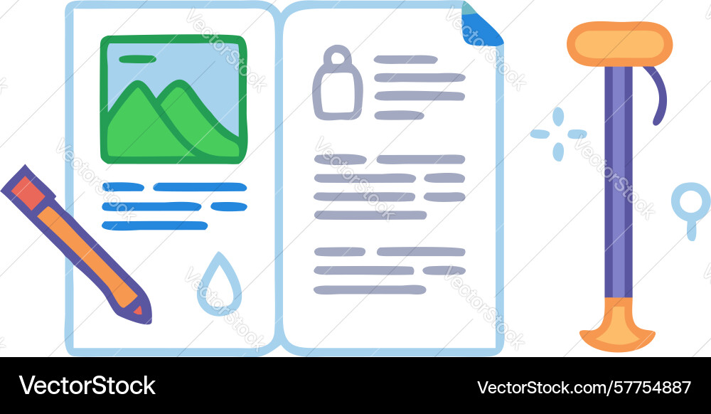 Open document design tools icon editing vector image