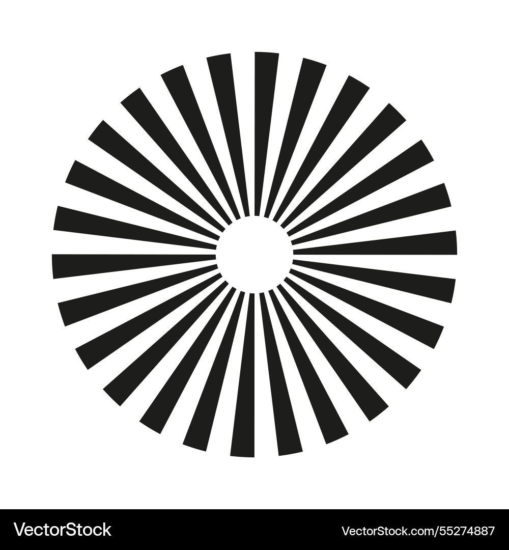 Rays circle lines circular beams element Rays circle lines circular beams element vector image
