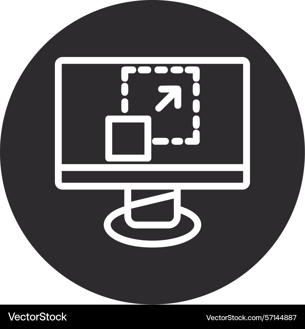 Scalability inverted circle black Vector Image