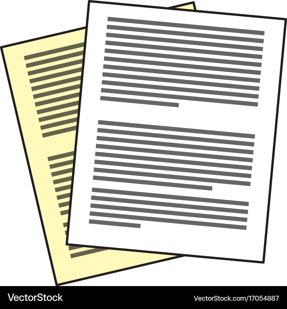 Sheet document file vector image