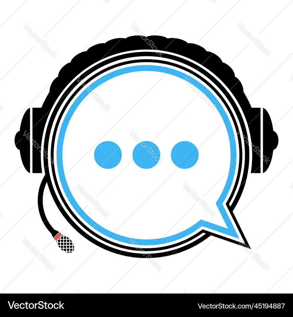 Support with speech bubble on white background Support with speech bubble on white background vector image
