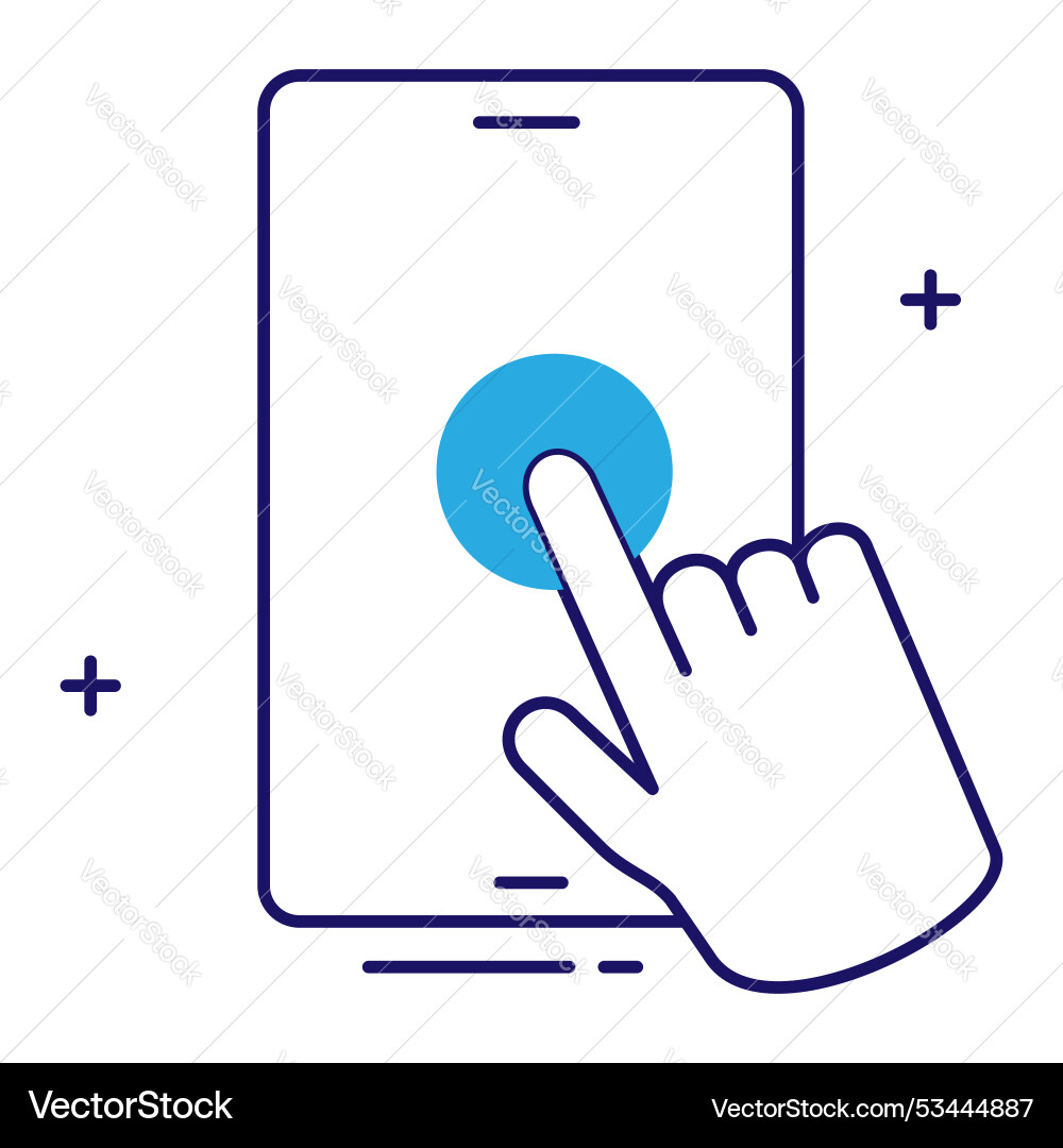 Touchscreen mobile interaction icon design Vector Image