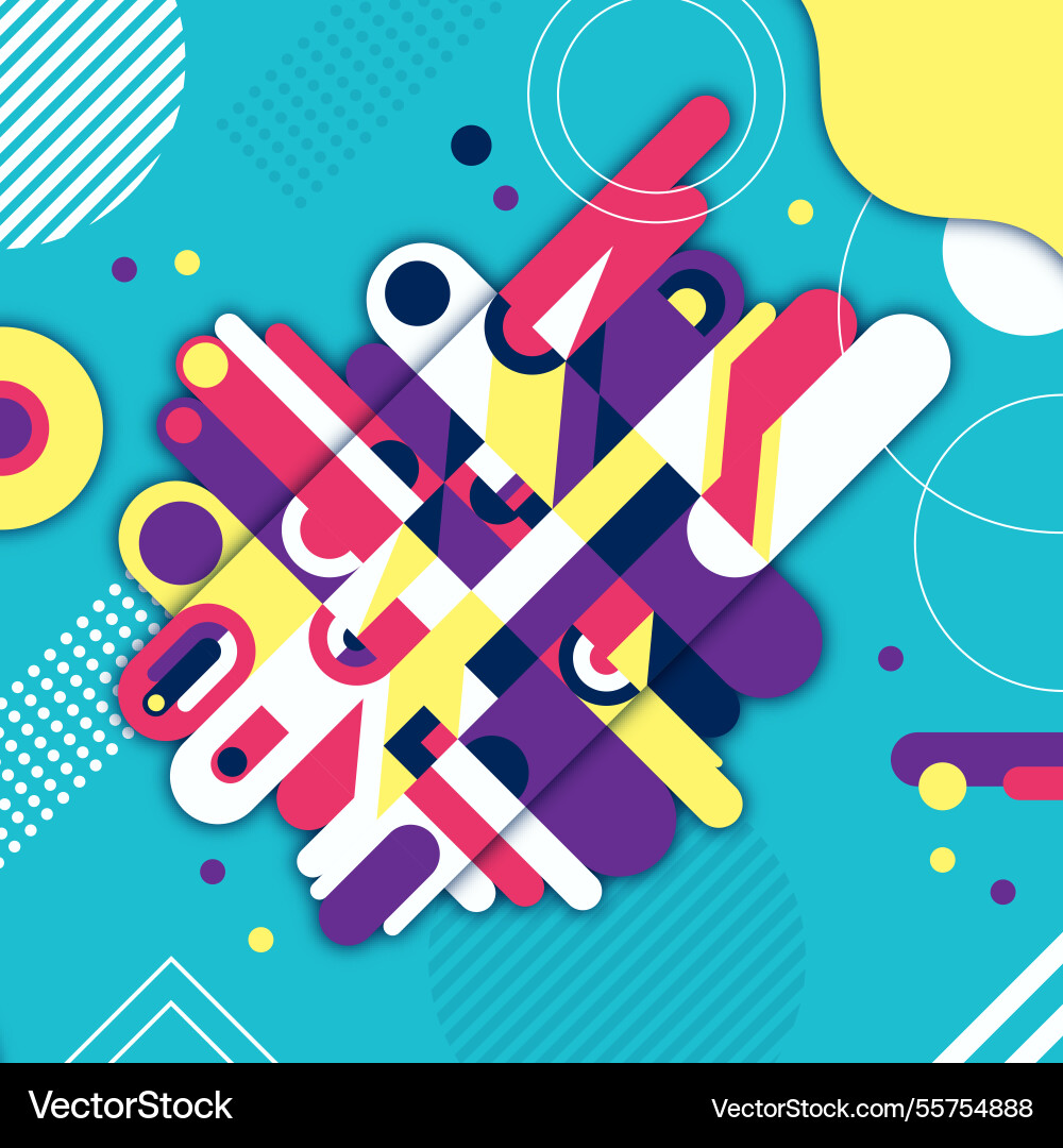 Abstract background with colorful rounded shapes Vector Image