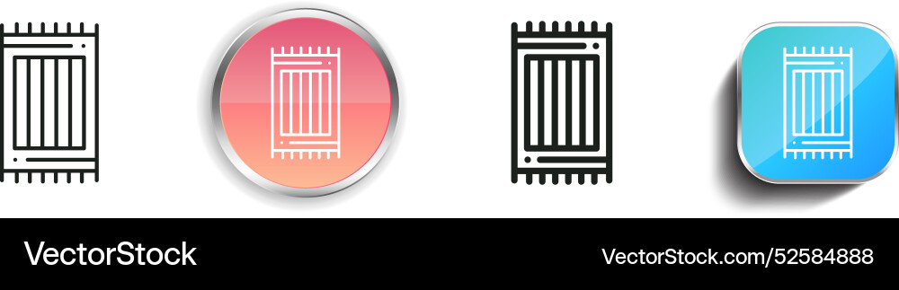Carpet icon thin linear regular and button style Vector Image
