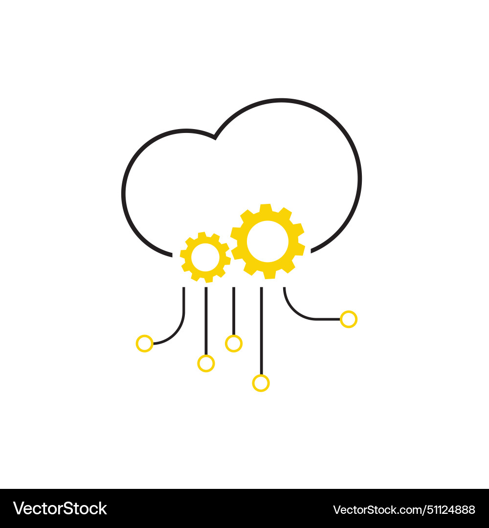 Cloud api icon software integration Cloud api icon software integration vector image
