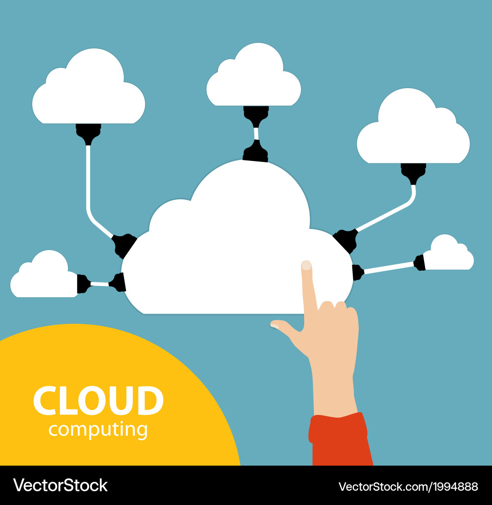 Cloud Computing Network Concept vector image