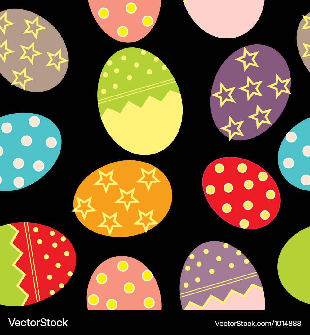 Easter seamless pattern with eggs background Vector Image