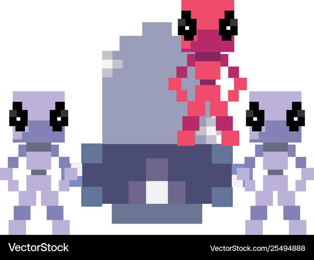 Invader video game retro vector image