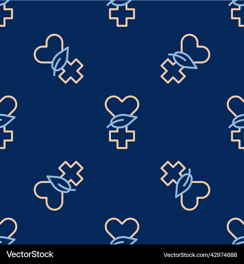 Line ethnoscience icon isolated seamless pattern Line ethnoscience icon isolated seamless pattern Vector Image