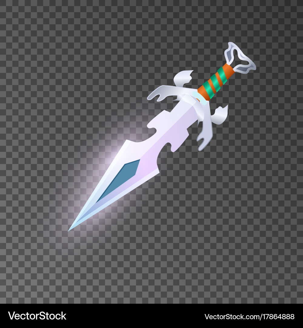 Magic dagger isolated game element vector image