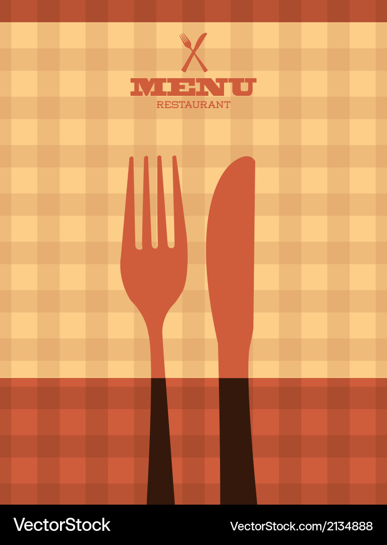 Menu design over pattern background vector image