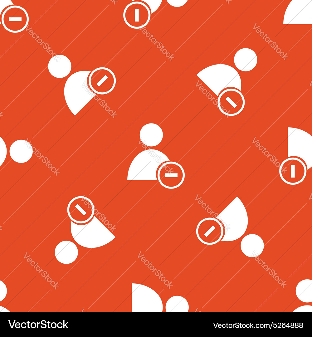 Orange remove user pattern vector image