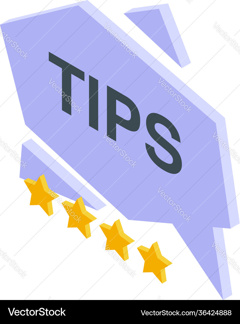 Tips and tricks icon isometric style Vector Image