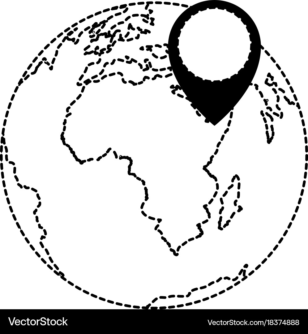 World planet earth with pointer Vector Image