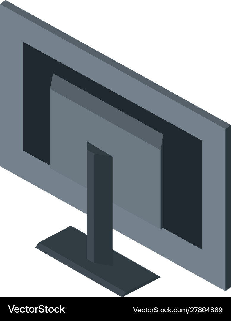 Back view monitor technology hardware device Vector Image