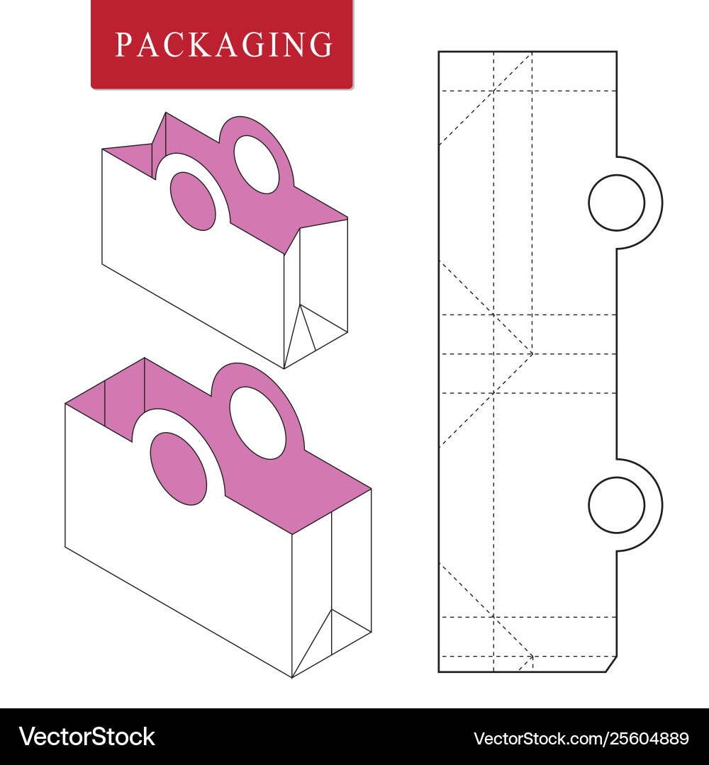 Bag Packaging Template – Retail Mockup vector image