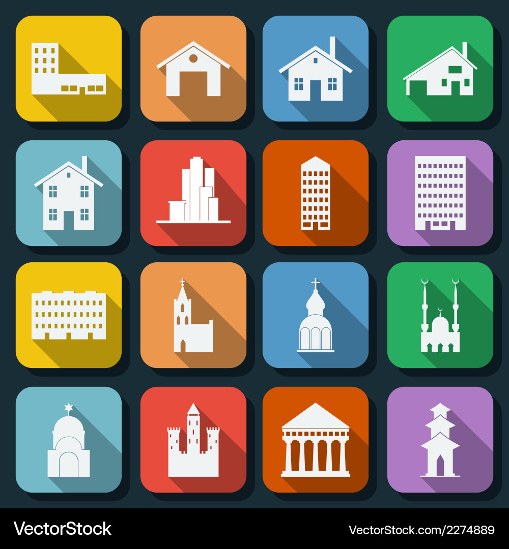 Building Icons - Architecture Collection vector image
