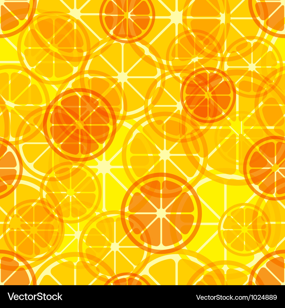 Citrus Slice Pattern Vector Image