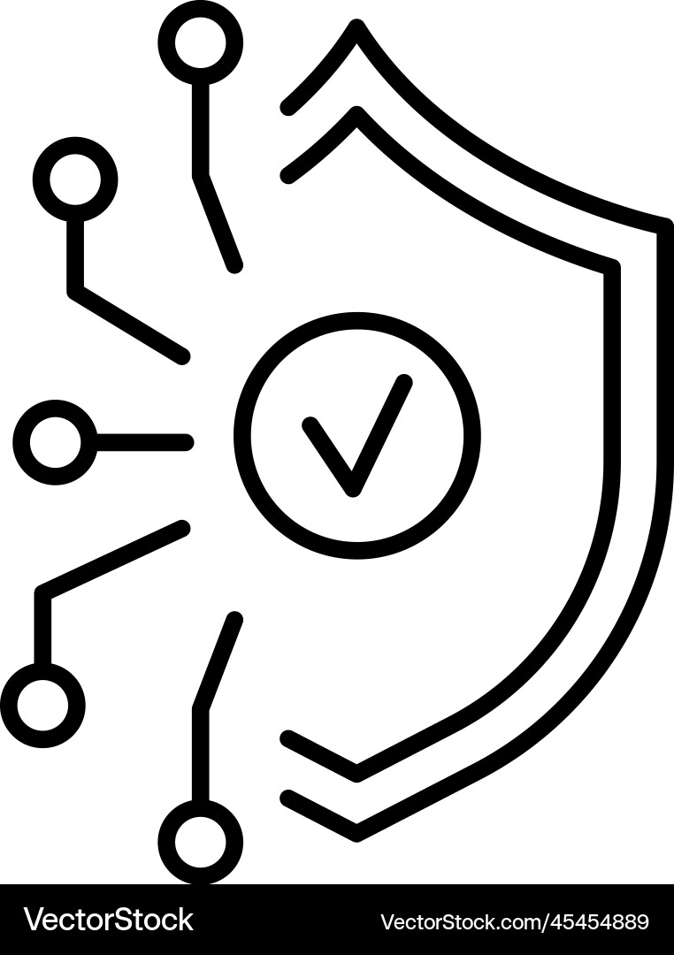 Computer device protect icon vector image