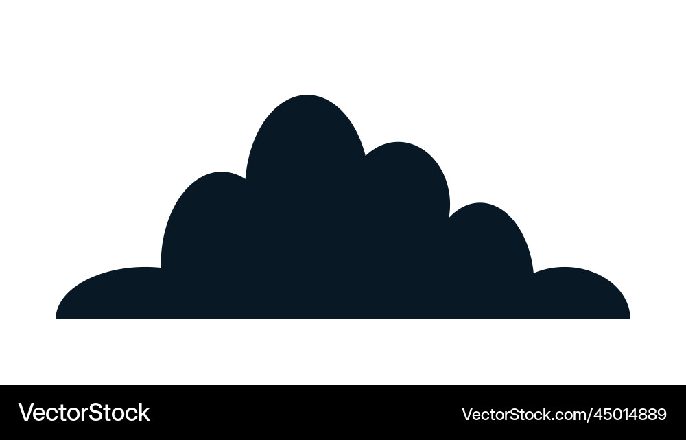 Dark Cloud Icon - Data Flow Vector Image