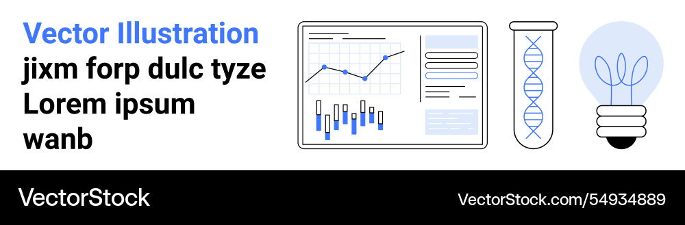 Data analysis and innovation concepts with graphs Data analysis and innovation concepts with graphs vector image