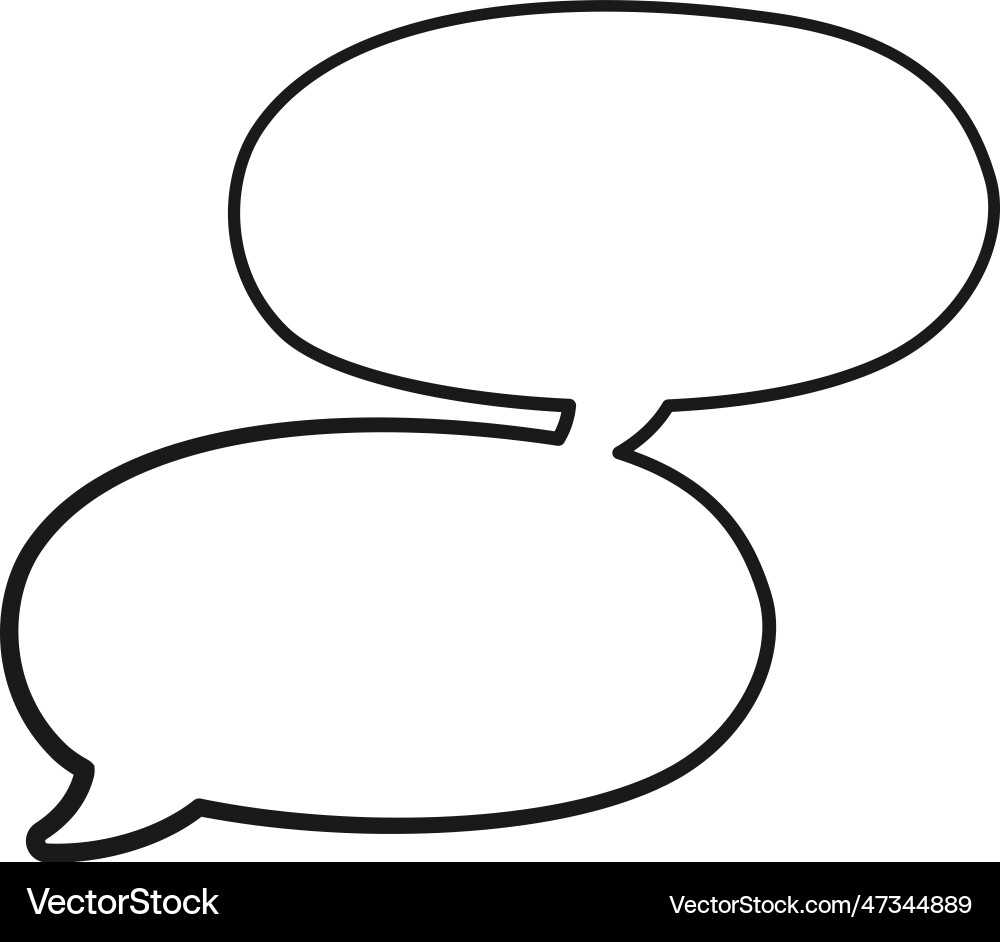 Empty speech bubble multiple conversation Vector Image