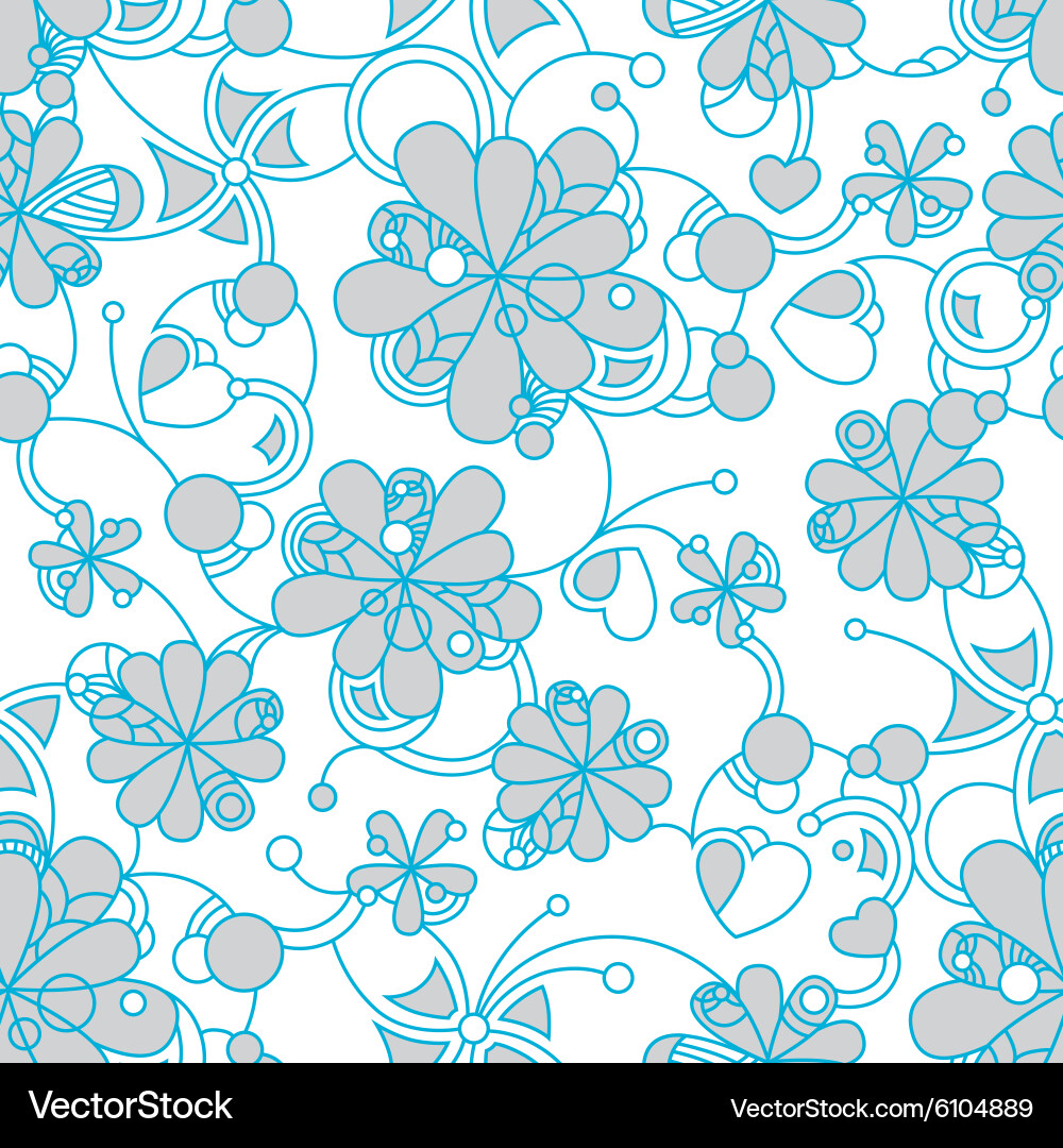 Floral seamless background pattern for continuous vector image