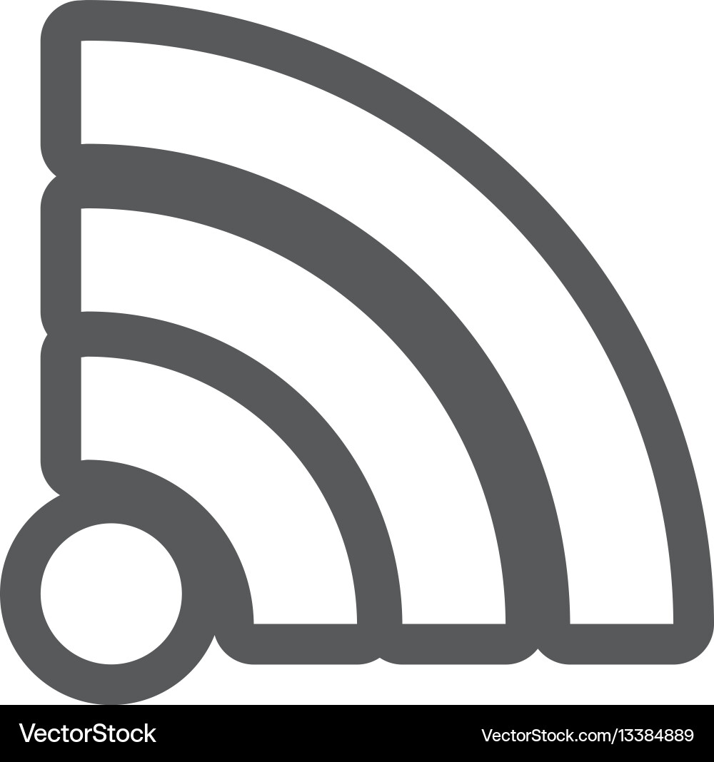 Grayscale contour with wifi icon Vector Image