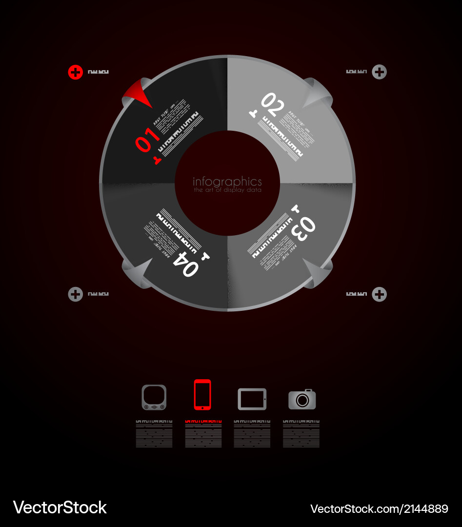 Infographics concept to display your data Vector Image