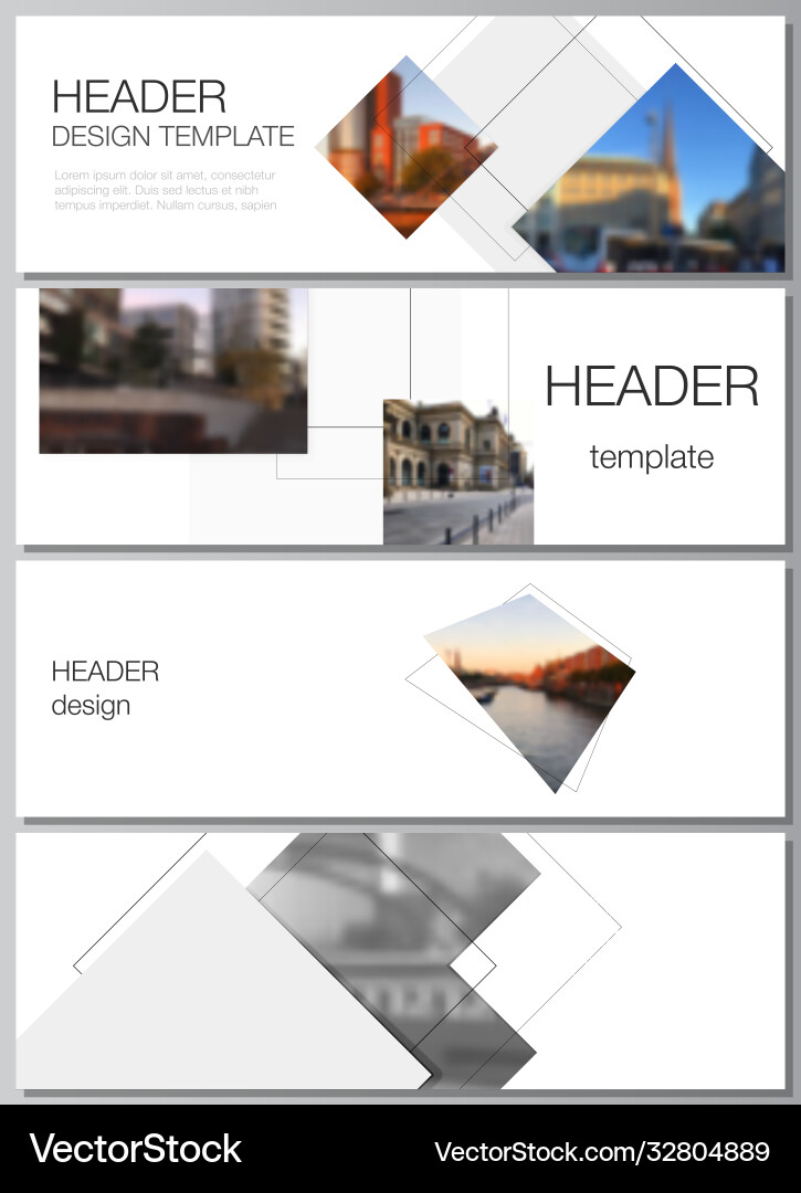 Layout headers banner design templates Layout headers banner design templates vector image