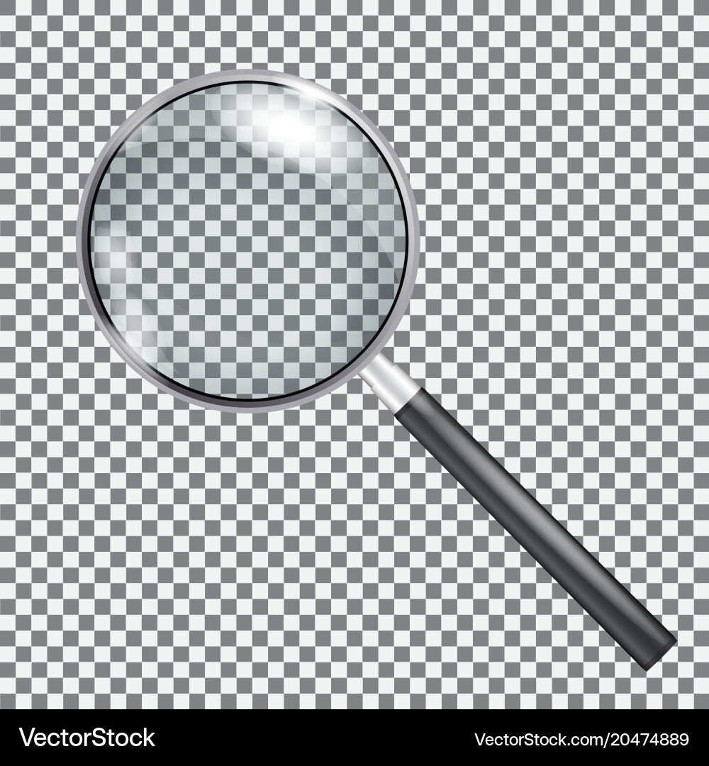 Magnifying glass isolated with gradient mesh vector image