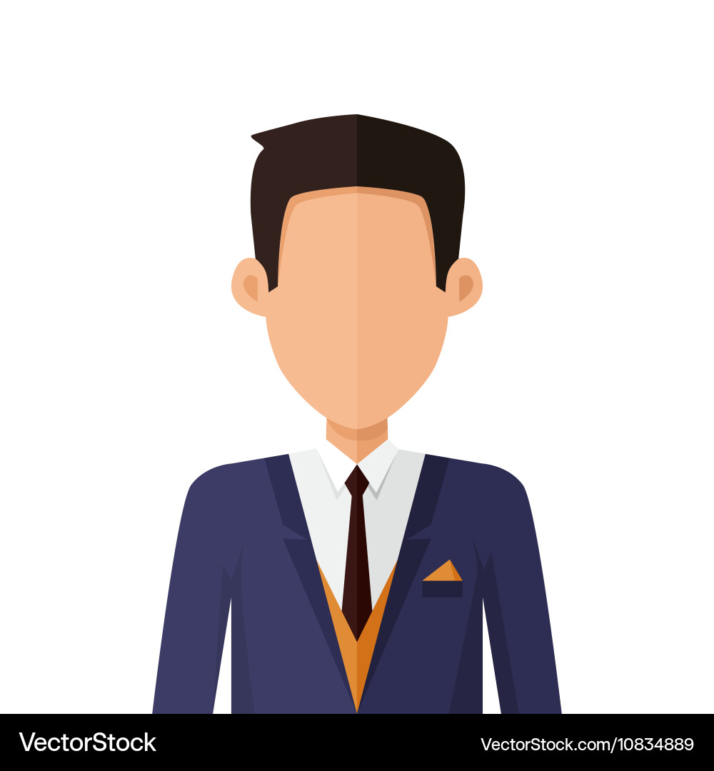 Man character avatar in flat design Vector Image