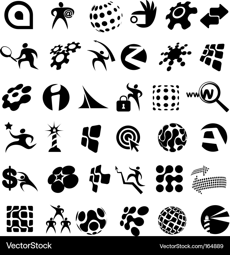 Modern Icon Set vector image