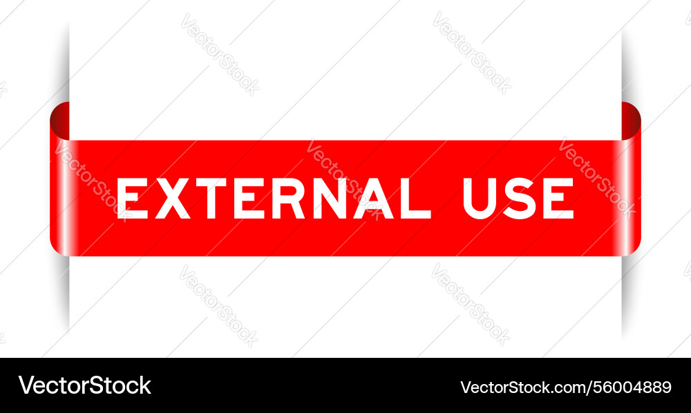 Red color inserted label banner with word Vector Image