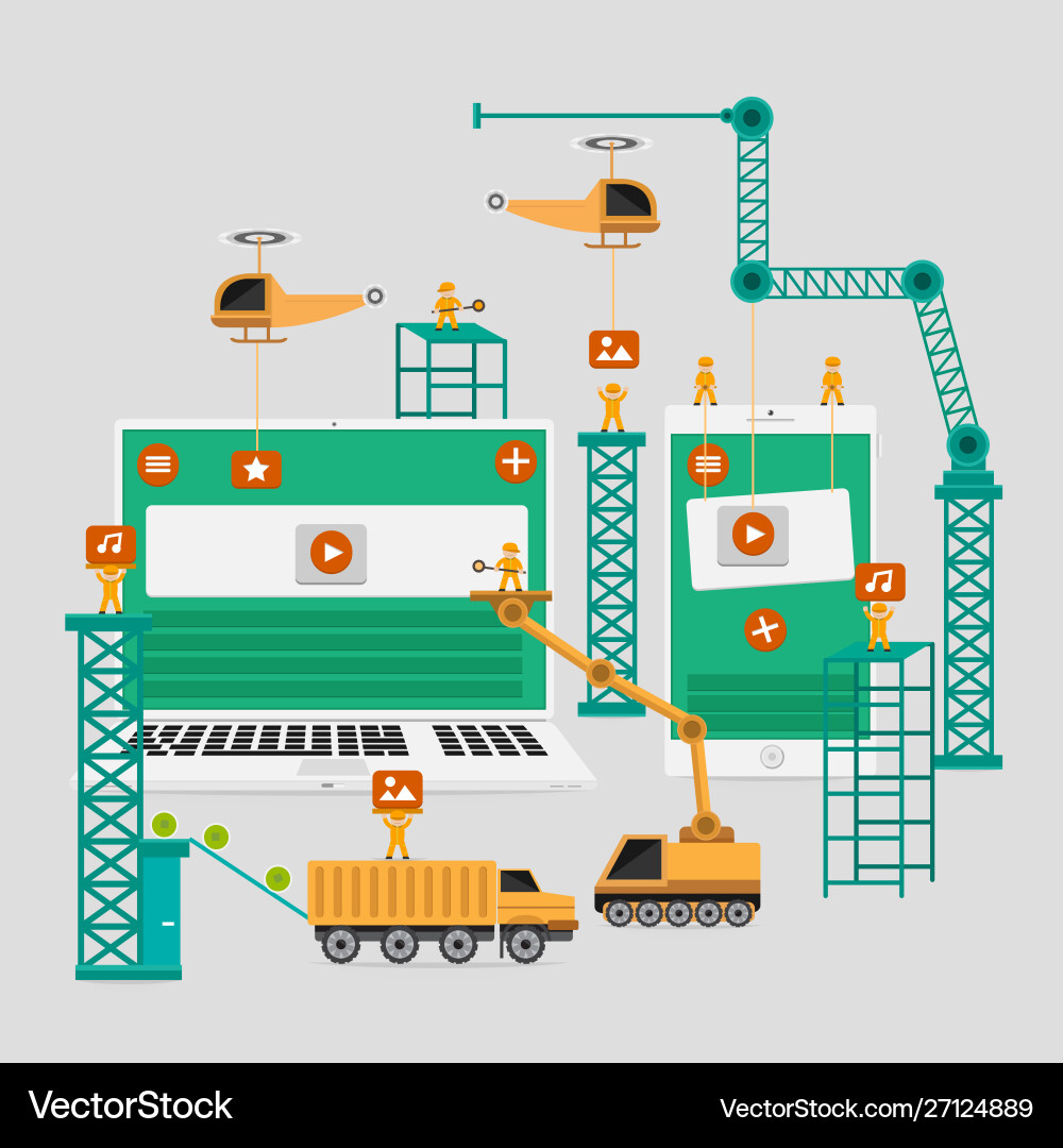 Responsive webdesign engineer interface element Responsive webdesign engineer interface element vector image