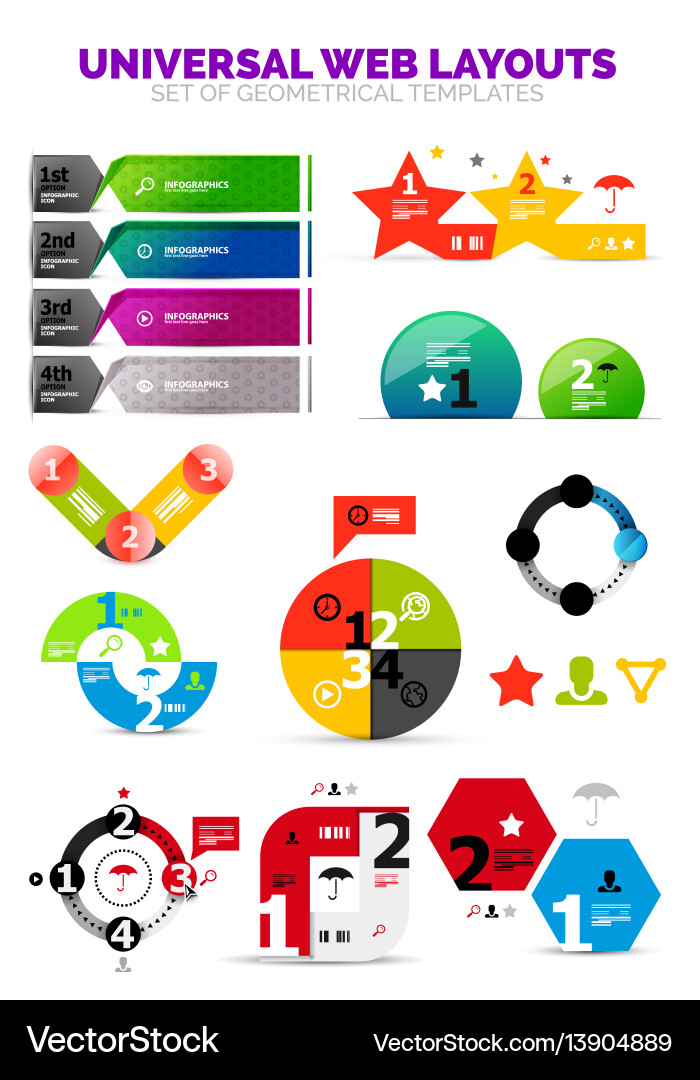 Set of paper graphics - infographic or web box Set of paper graphics - infographic or web box vector image
