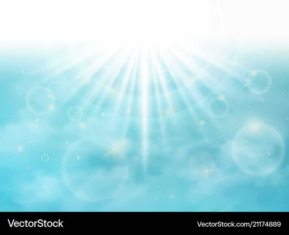 Sunlit Cloudscape - Abstract vector image