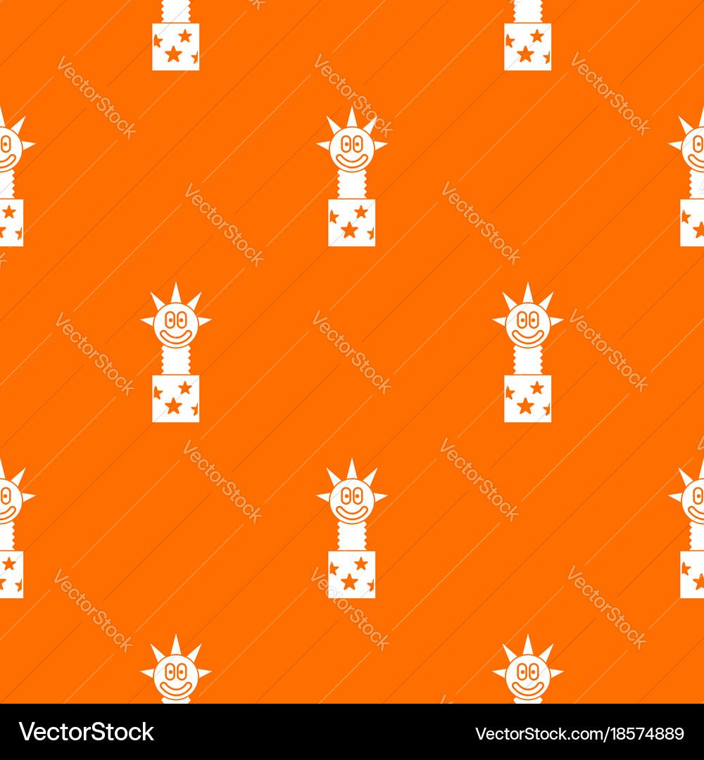 Toy jumping out of box pattern seamless vector image
