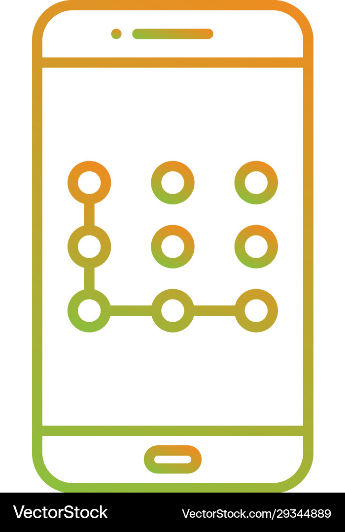 Unique pattern lock line icon vector image