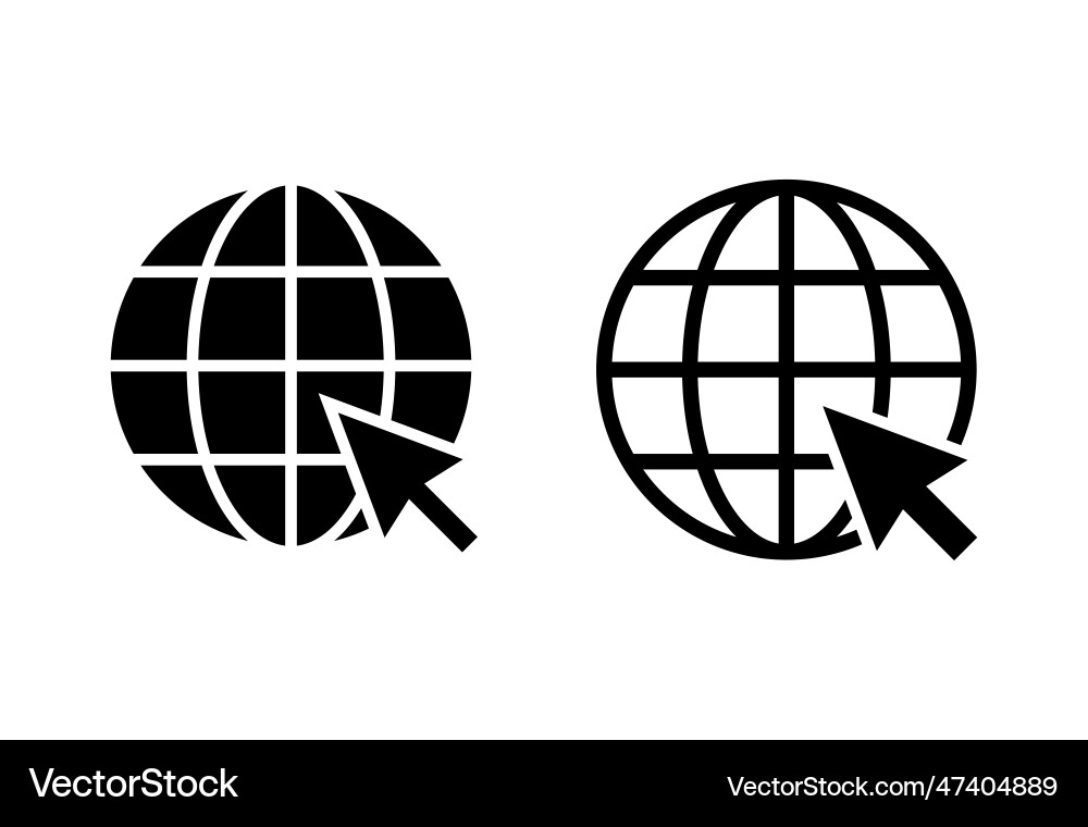 Web icon set go to click Web icon set go to click Vector Image