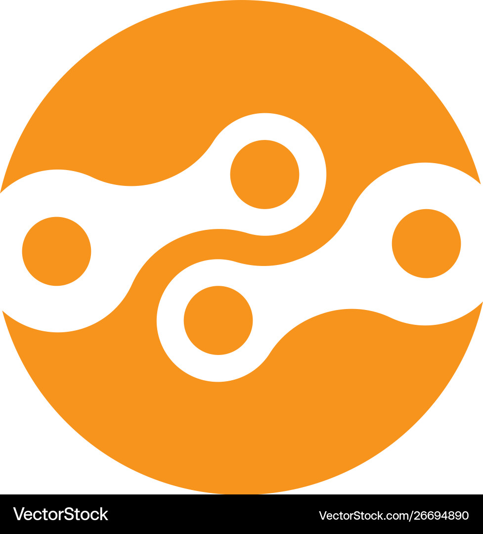 Abstract Unity Circle Logo vector image