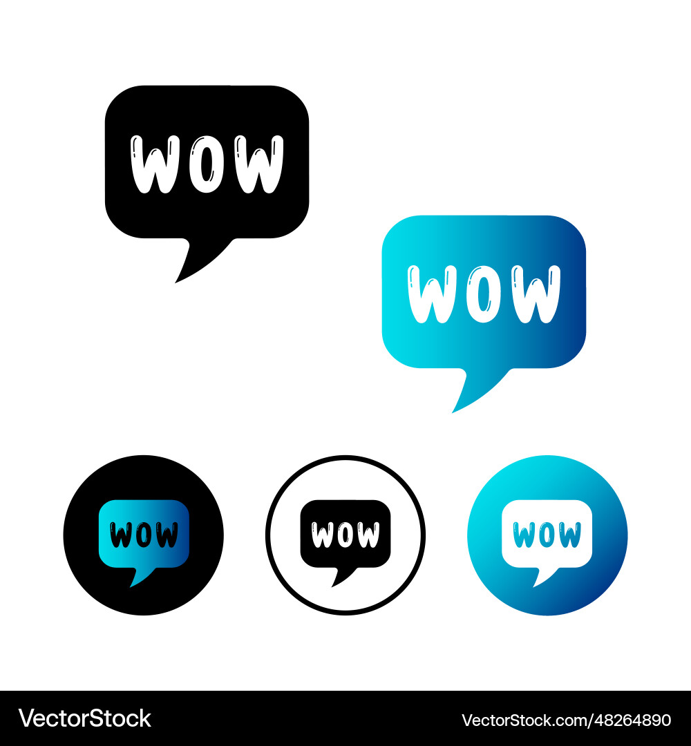 Abstract wow message icon Abstract wow message icon vector image
