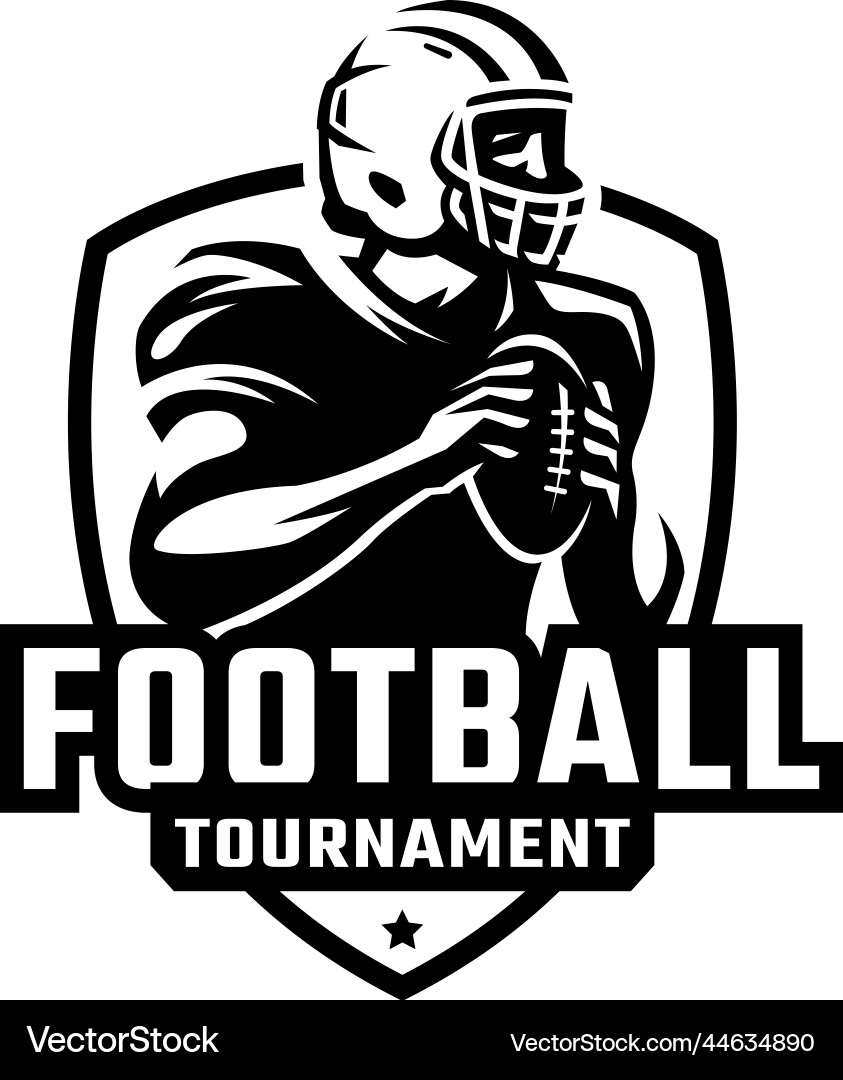 American Football Tournament Logo vector image