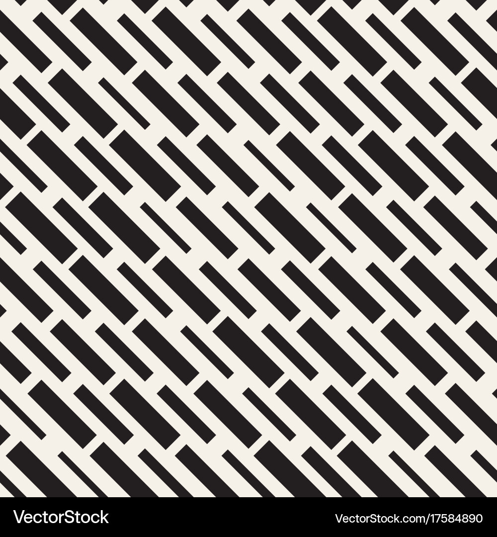Black and white irregular dashed lines pattern vector image