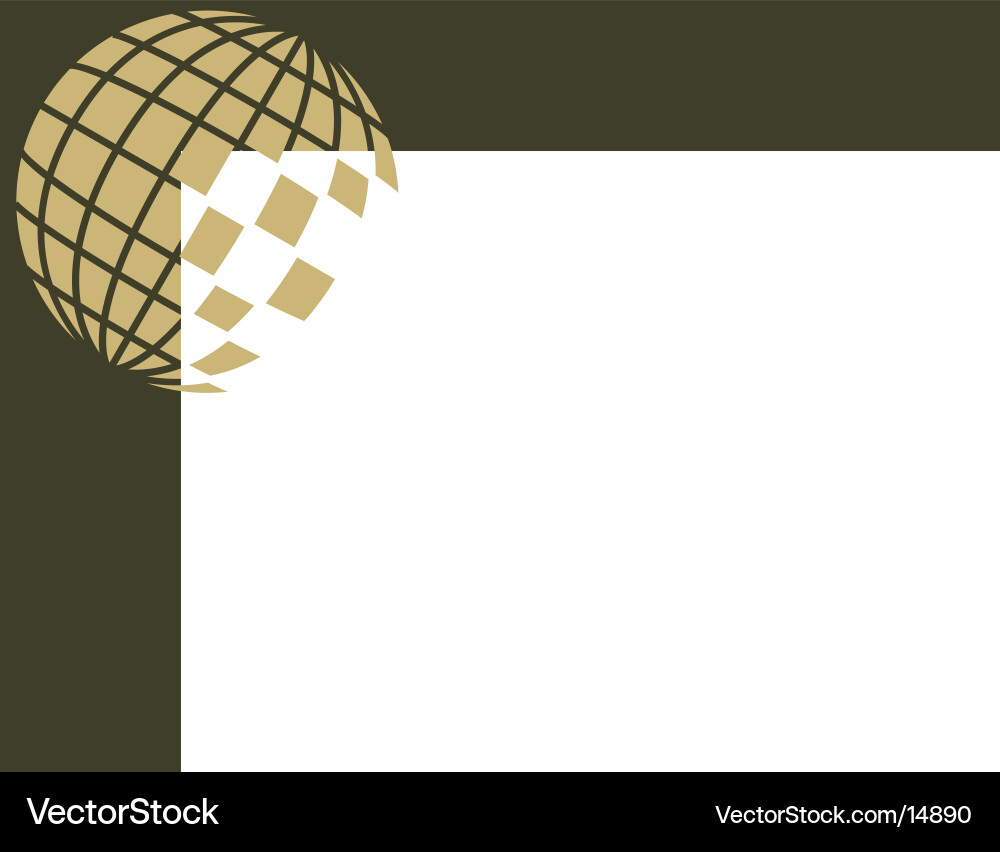 Bordered Globe Icon vector image