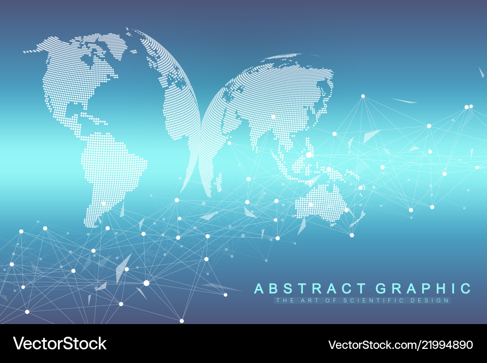 Connected Data Network Background Vector Image