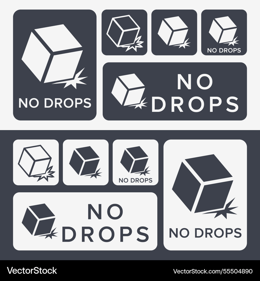 Do not drop fragile items packaging symbol sign Do not drop fragile items packaging symbol sign vector image