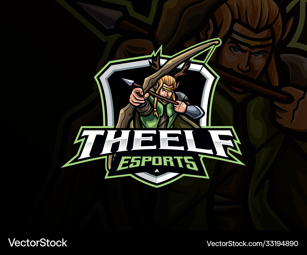 Elf logo Vector Images \u0026 Graphics for Commercial Use | VectorStock, image size:1000x830