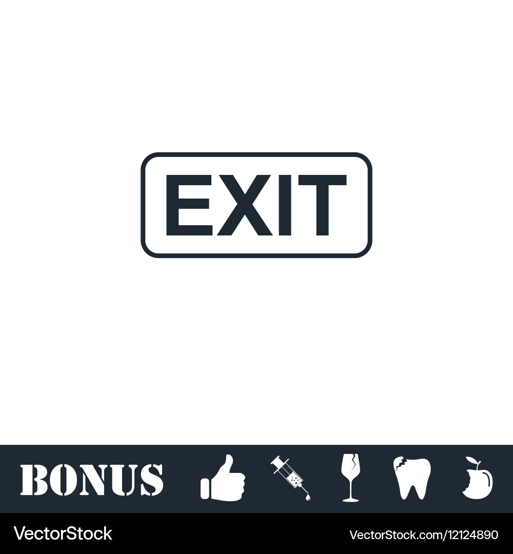 Exit icon flat vector image