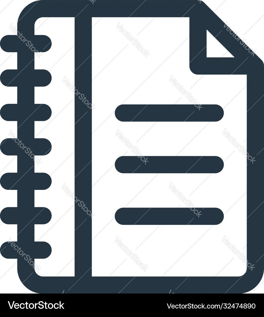 File icon isolated on white background outline File icon isolated on white background outline Vector Image